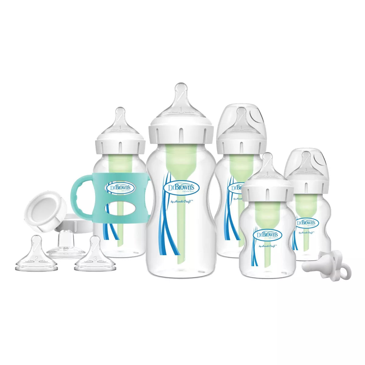 Dr. Brown's Anti-Colic Options+ Wide-Neck Baby Bottle Essentials & Sippy Spout Gift Set - 0-6m